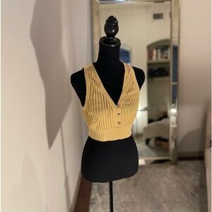 Free People Crop Top Knit Sweater size SP